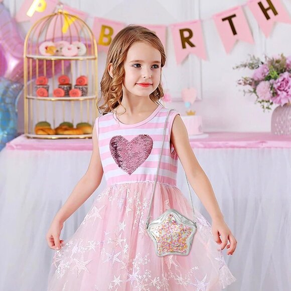 Stylish Toddler Purse for Girls - Adorable Mini Crossbody Bag in Star Design - Picture 2 of 8